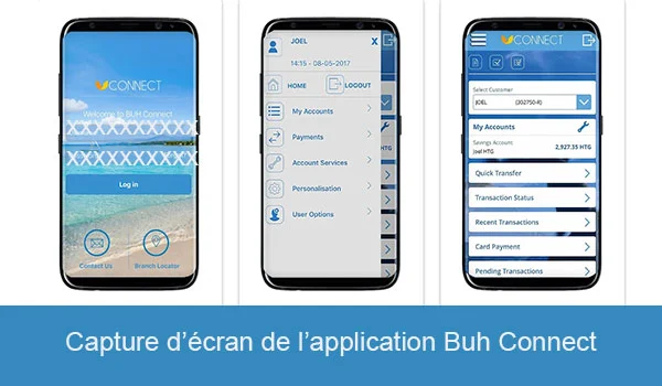 Connexion sur BUH Connect app
