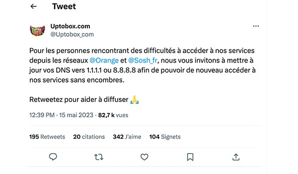 Uptobox est inaccessible en France